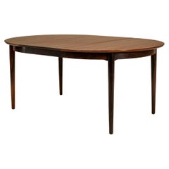 Extendable Round Dining Table in Rosewood by Arne Vodder, Denmark, 1950s