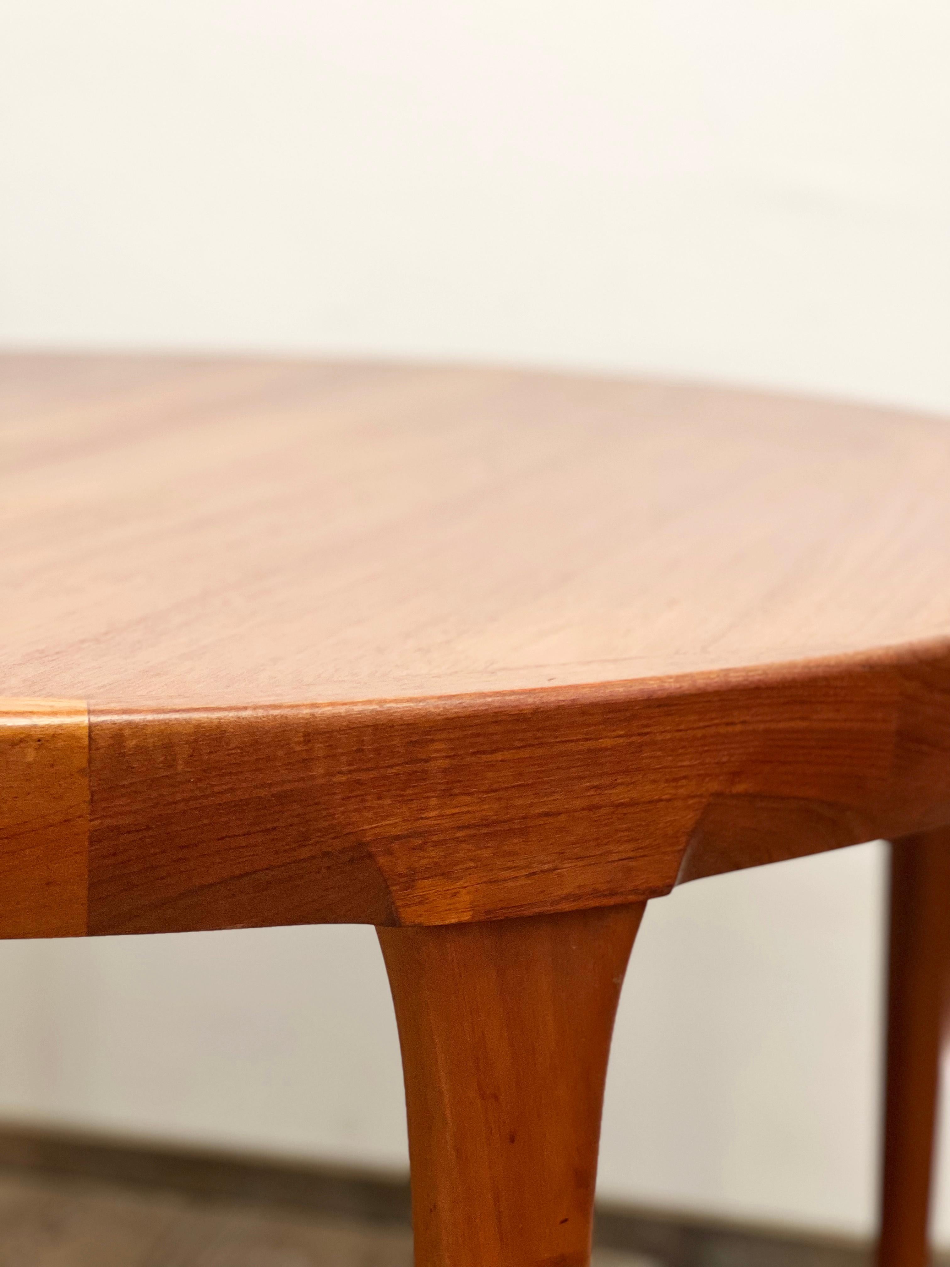Extendable Round Mid-Century Teak Dining Table by Ib Kofod-Larsen for Faarup 2