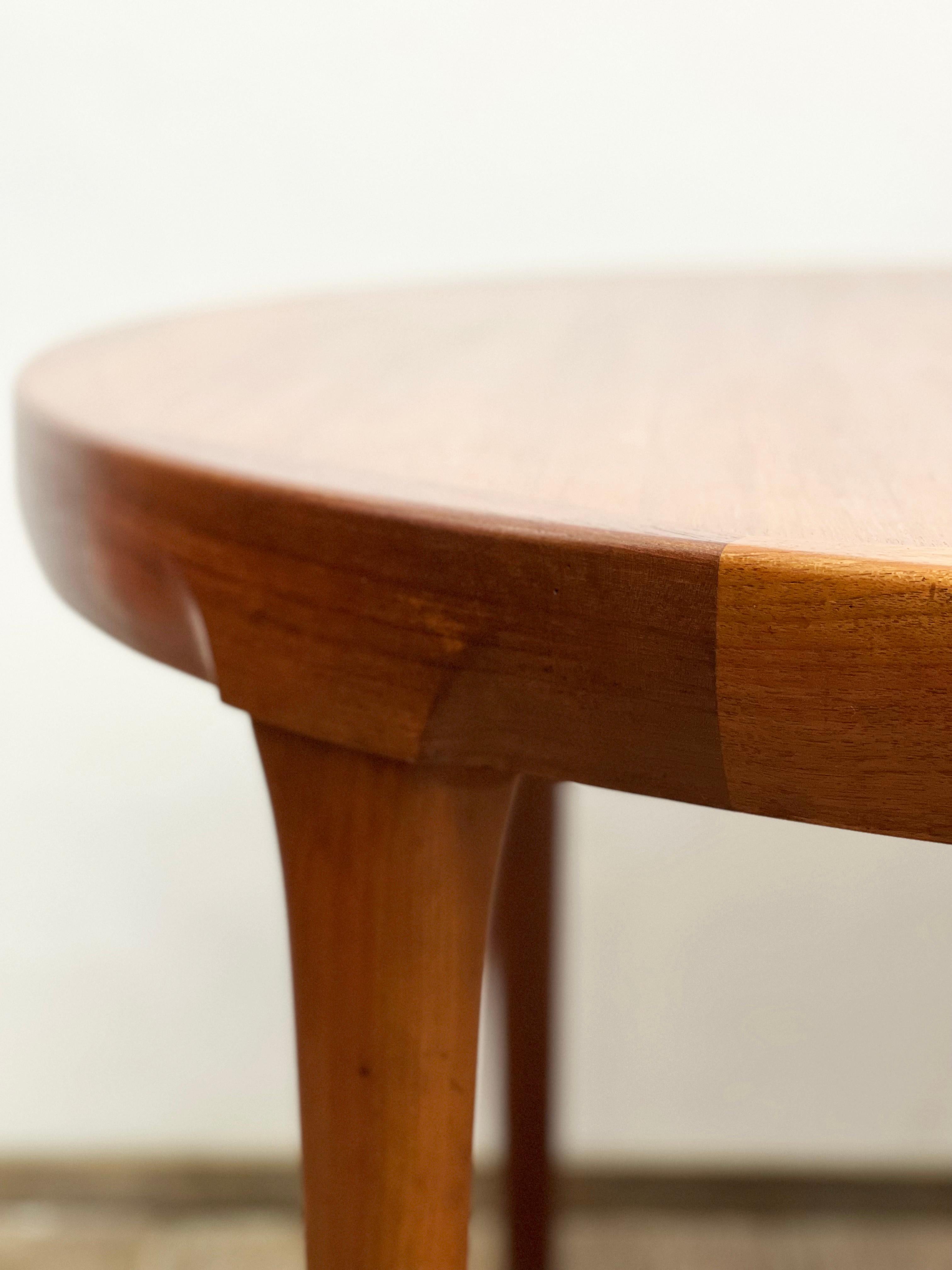 Extendable Round Mid-Century Teak Dining Table by Ib Kofod-Larsen for Faarup 3
