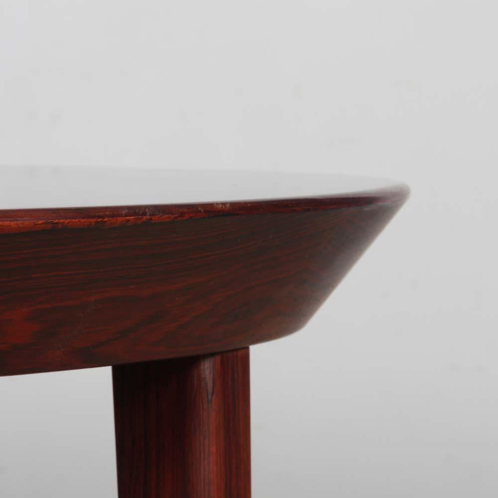 Metà XX secolo Extendable round table by Ole Hald for Gudme Møbelfabrik, 1960s in vendita
