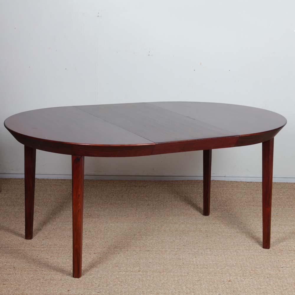 Extendable round table by Ole Hald for Gudme Møbelfabrik, 1960s in vendita 2