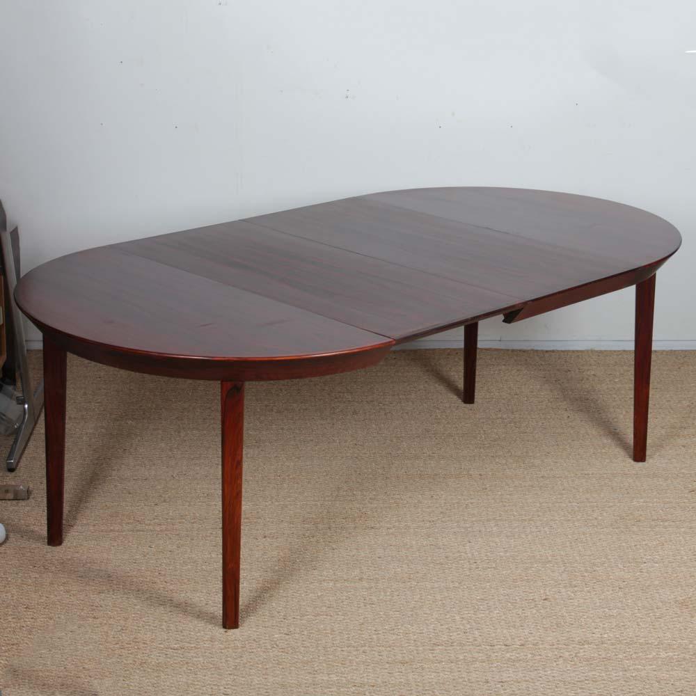 Extendable round table by Ole Hald for Gudme Møbelfabrik, 1960s in vendita 3