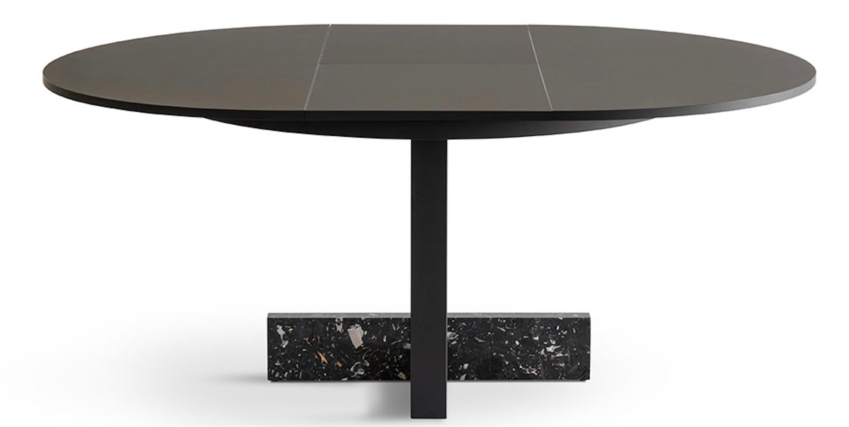 italien Table ronde à rallonge Magis Pied-à-terre design Brogliato Traverso - Noir en vente