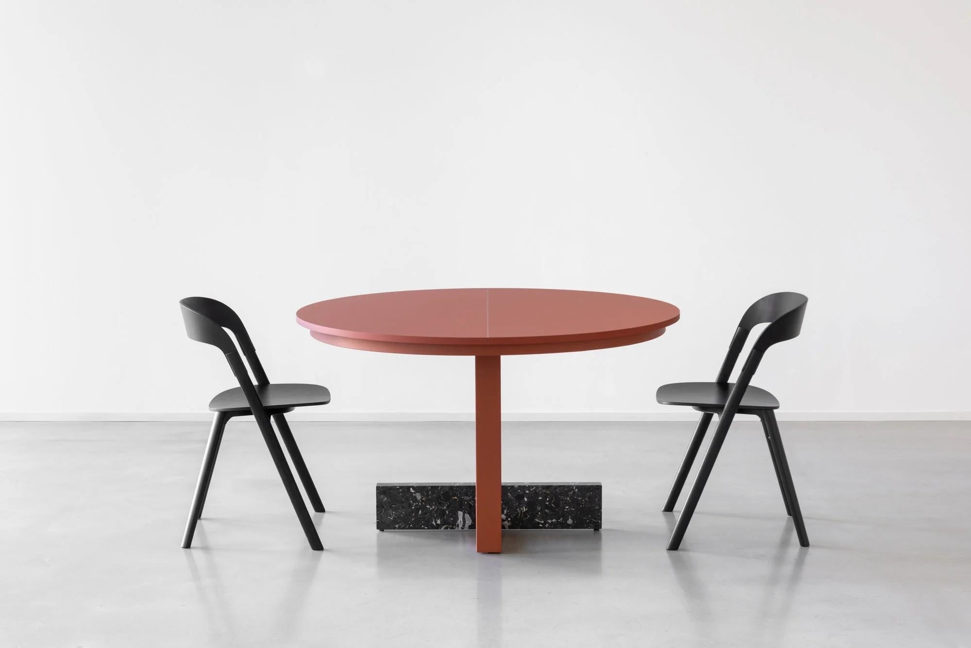 italien Table ronde à rallonge Magis Pied-à-terre design Brogliato Traverso - Rouge brique en vente