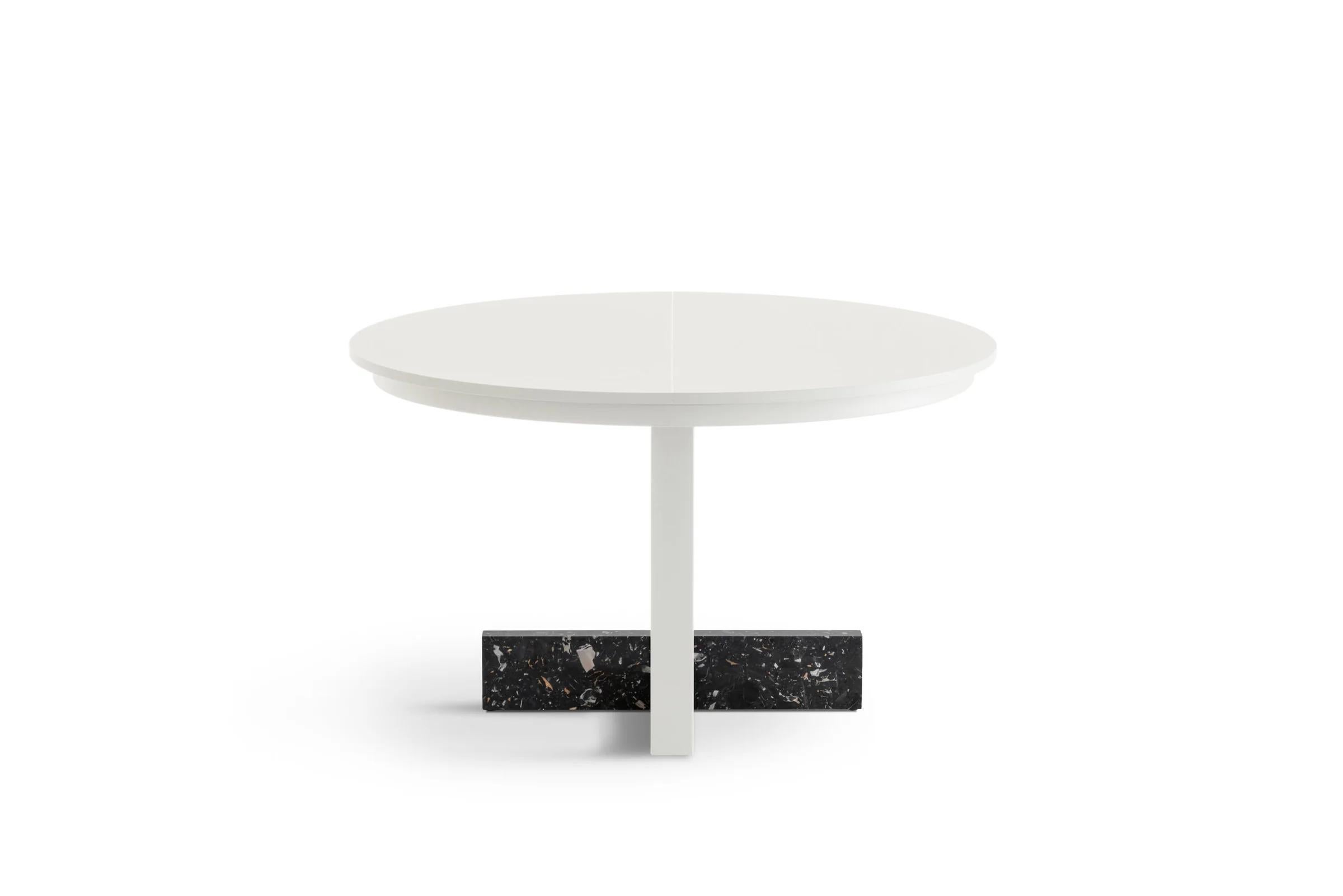 italien Table ronde à rallonge Magis Pied-à-terre design Brogliato Traverso - Blanc en vente