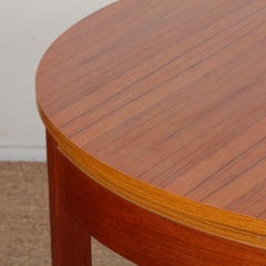Extendable round teak dining table, 1970