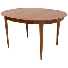 Extendable Round Teak Dinning Table, Germany, circa 1960s, Fully Renovated