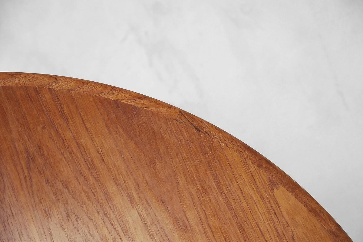Tavolo da pranzo rotondo allungabile in teak scandinavo vintage, anni '60 in vendita 4