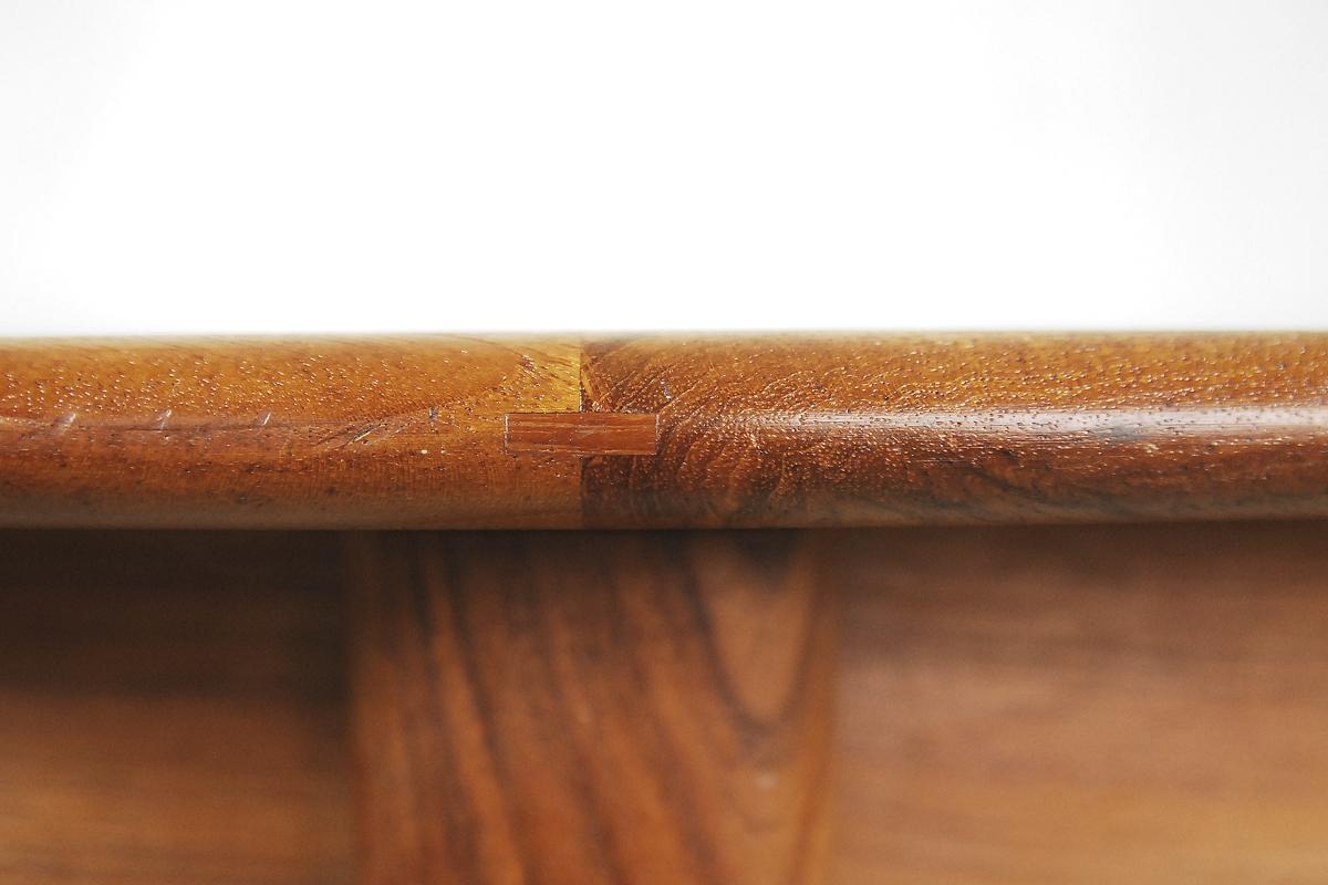 Tavolo da pranzo rotondo allungabile in teak scandinavo vintage, anni '60 In condizioni buone in vendita a Warsaw, PL
