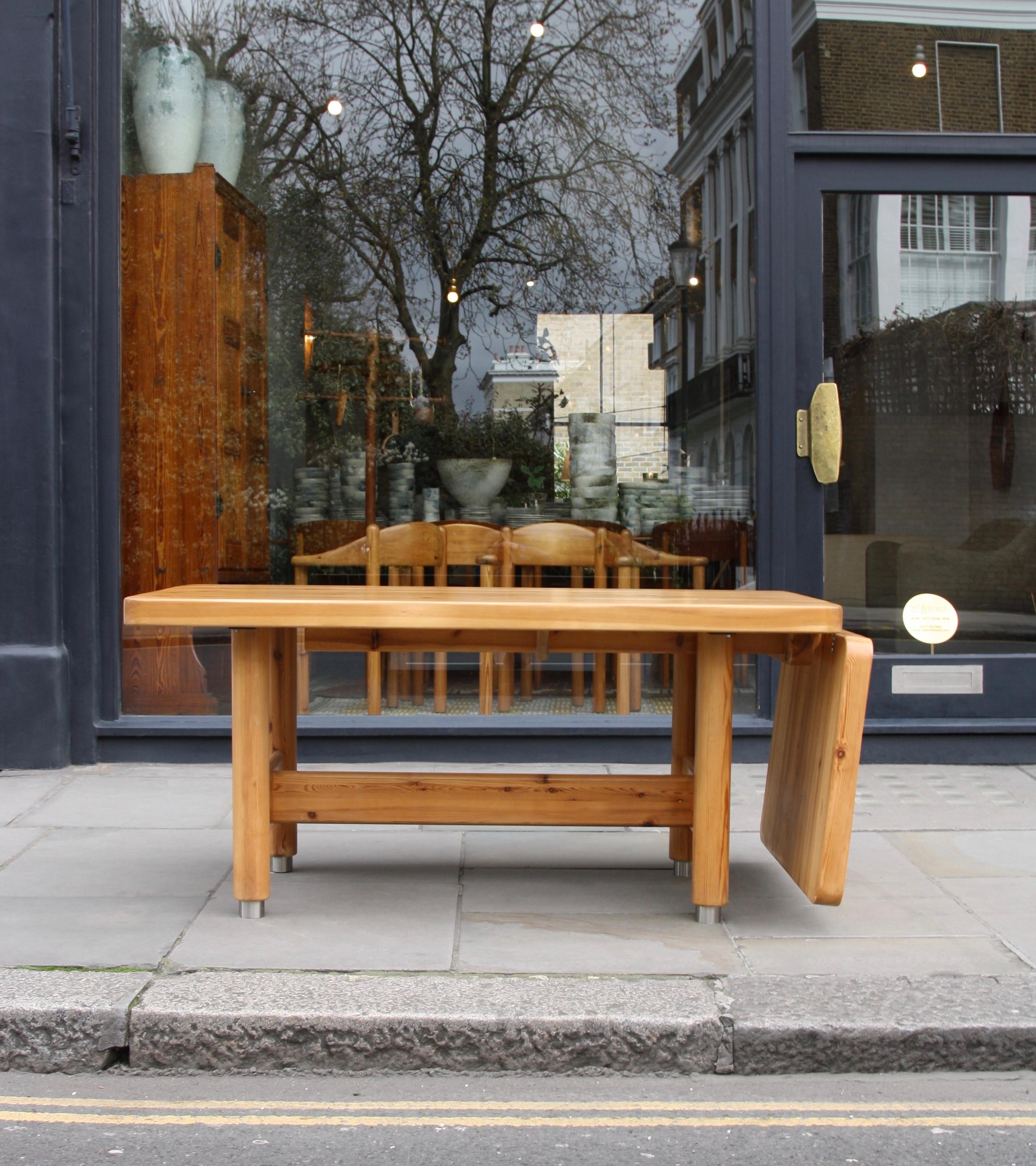 Extendable Scandinavian Pine Table by Knud Friis & Elmar Moltke Nielsen, 1950s 7