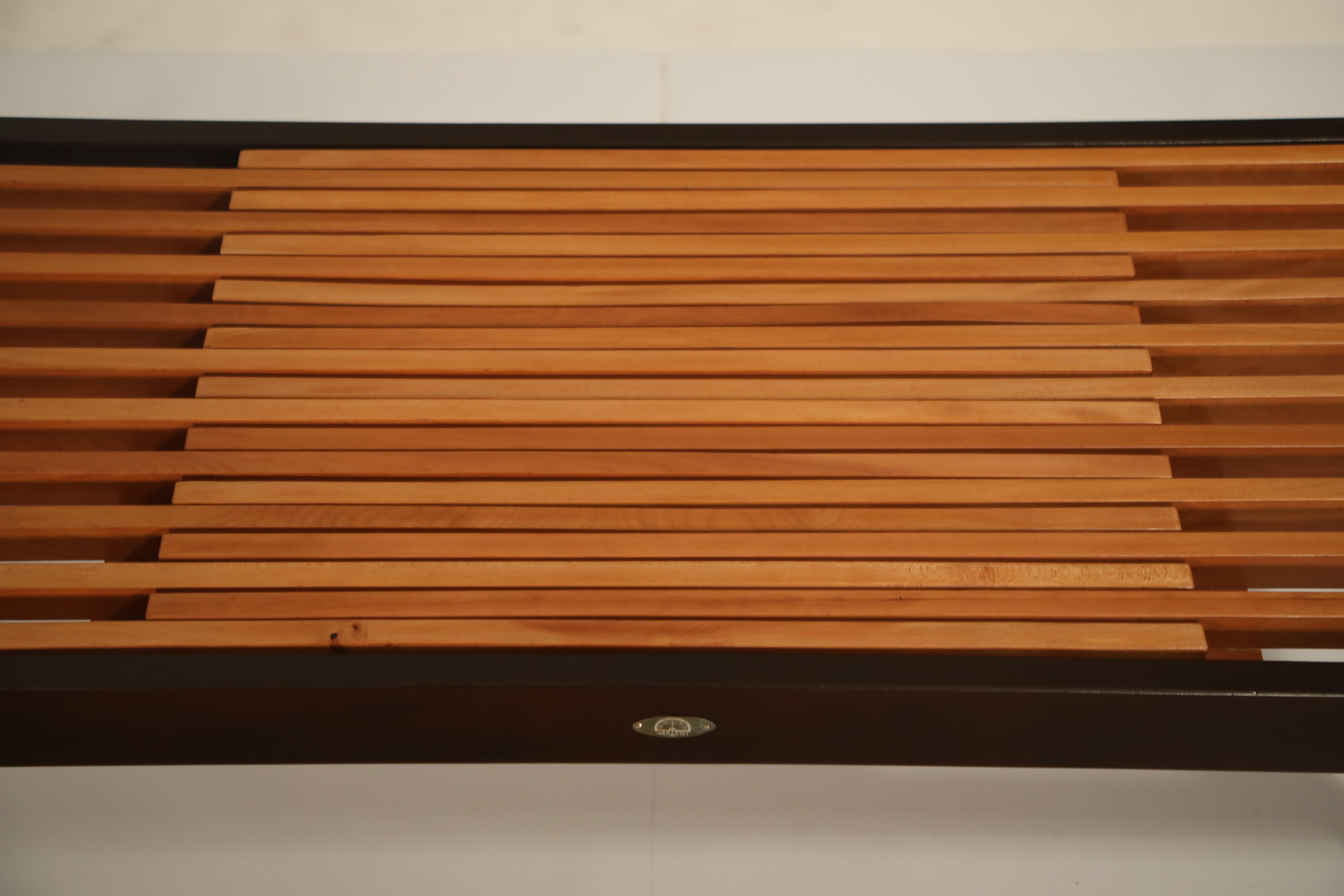 Extendable Slatted Wood Bench or Coffee Table by Maruni, 1950s Hiroshima Japan 5