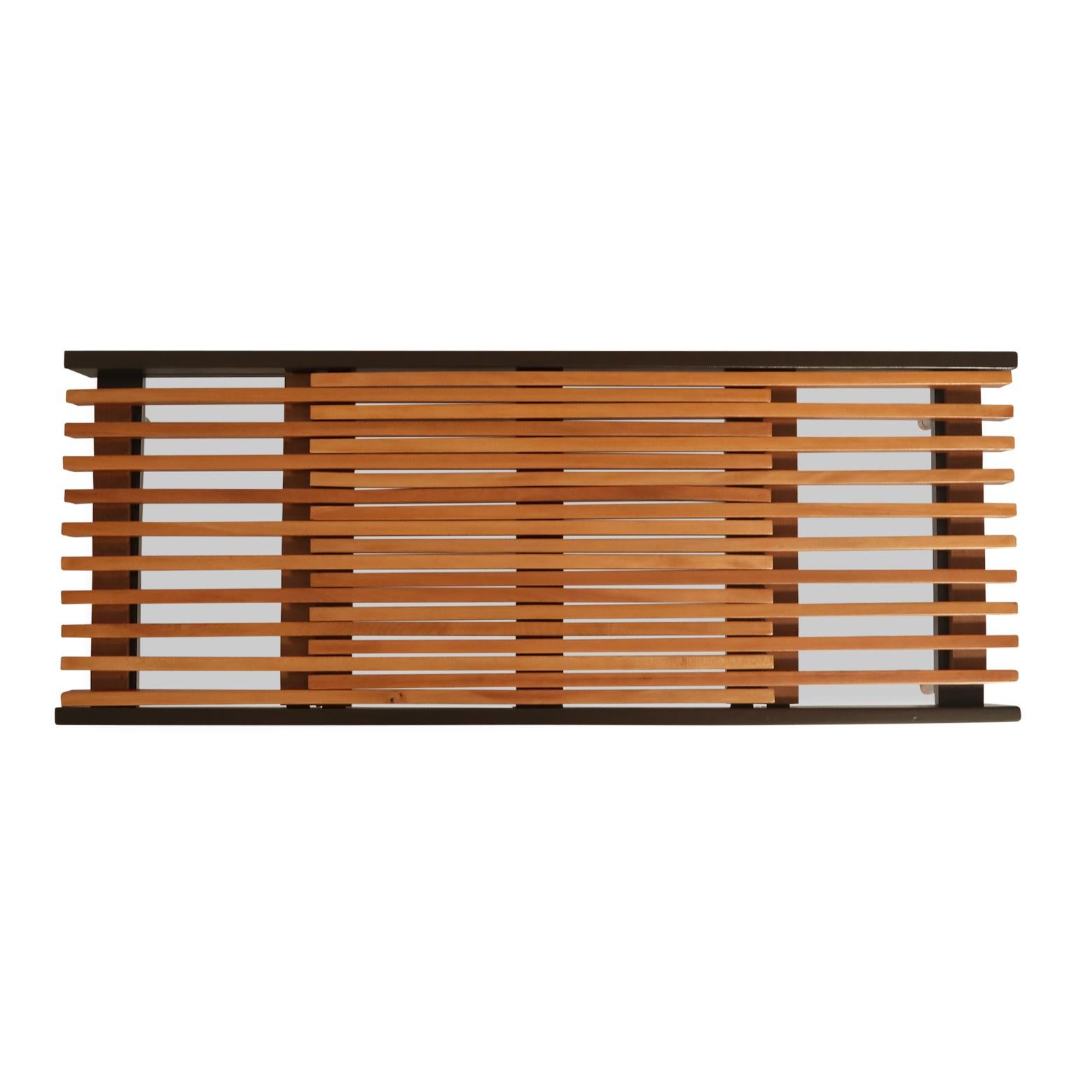 Japanese Extendable Slatted Wood Bench or Coffee Table by Maruni, 1950s Hiroshima Japan