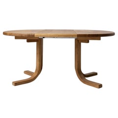 Extendable Solid Elm Dining Table by Seltz - France - 1970s