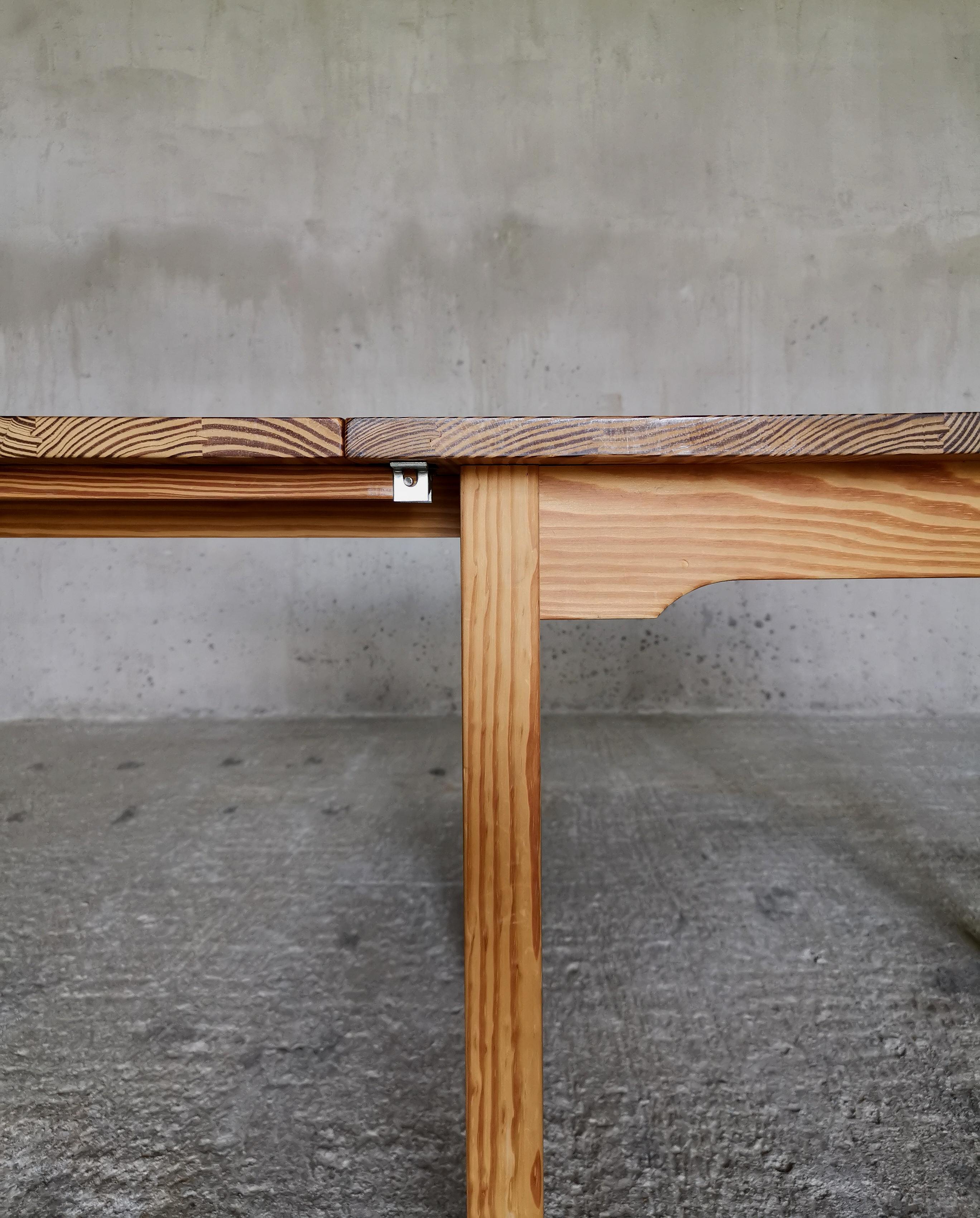 Pin Table de bureau / salle à manger à abattant en pin d'Oregon massif, pièce de Compagnon Danemark années 1960 en vente
