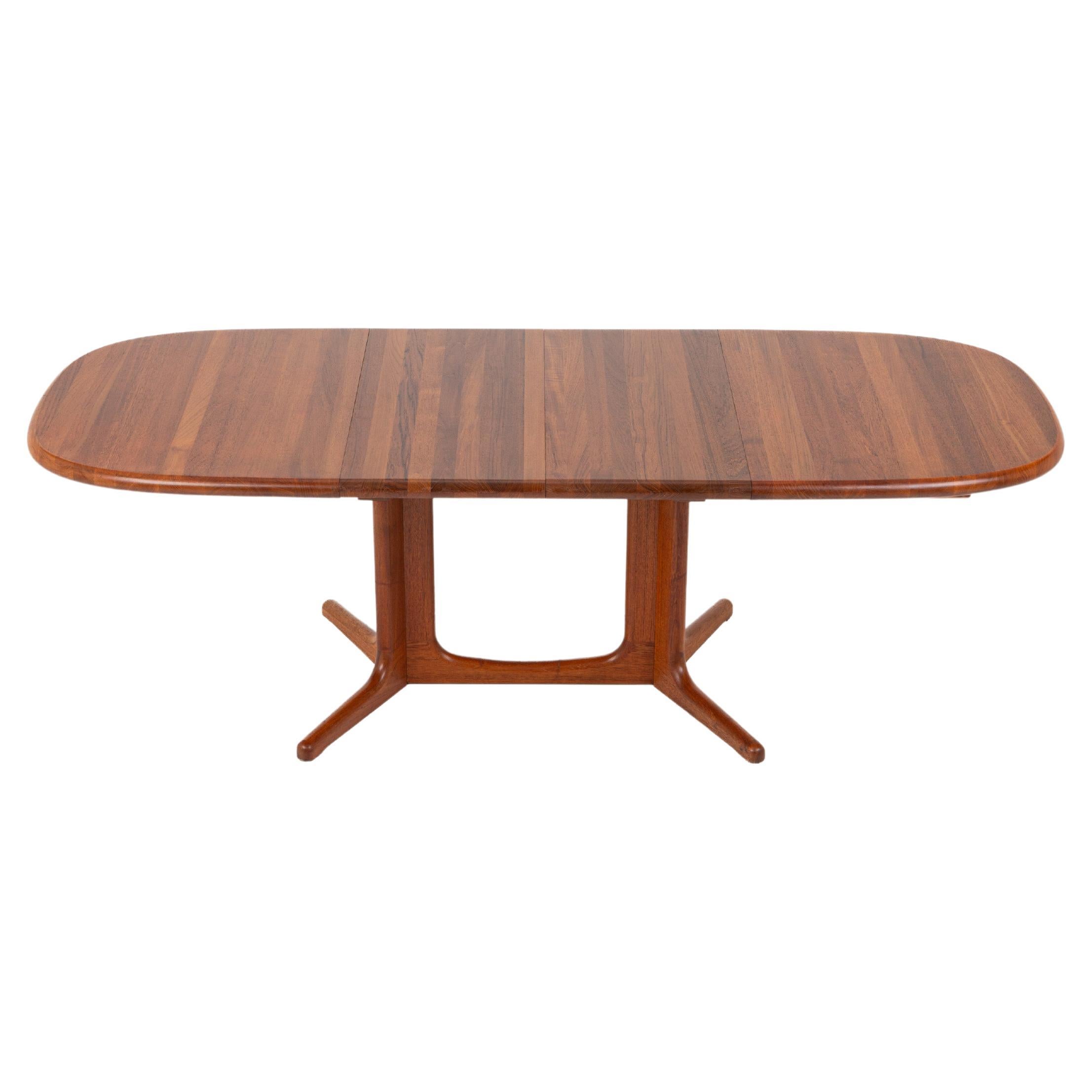 Extendable Solid Teak Dining Table from Glostrup Møbelfabrik, 1960s For Sale