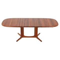 Extendable Solid Teak Dining Table from Glostrup Møbelfabrik, 1960s