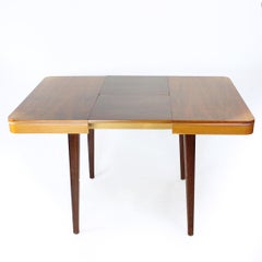 Extendable Square Dining Table In Walnut By Jitona, Czechoslovakia 1968