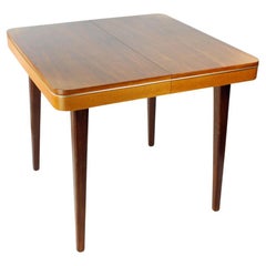 Extendable Square Dining Table In Walnut By Jitona, Czechoslovakia 1968