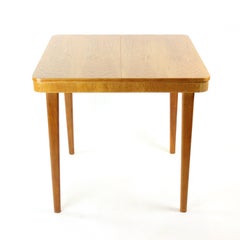 Mesa de comedor cuadrada extensible de mediados de siglo, Jitona Años 60