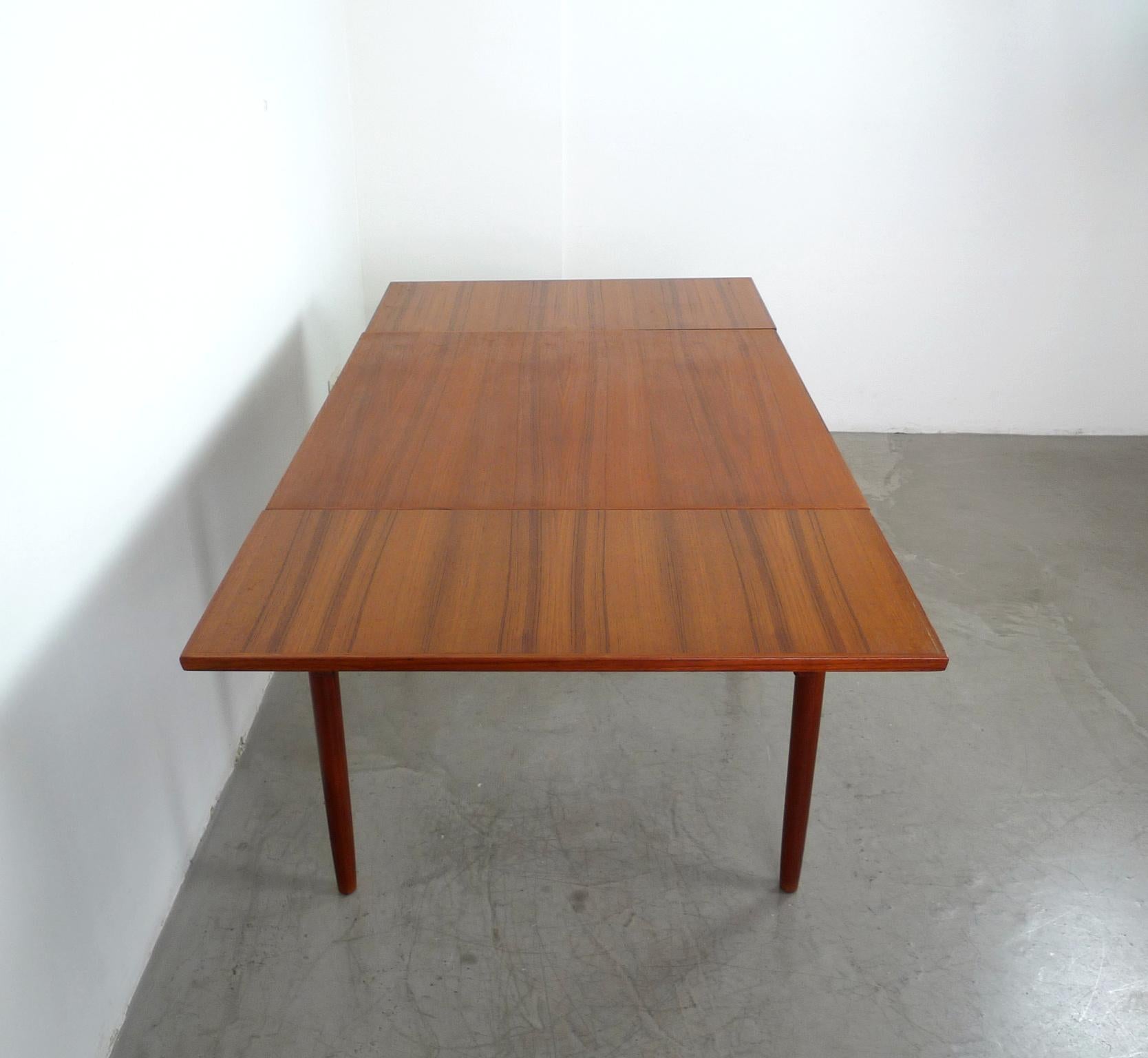 Extendable Square Teak Dining Table, Denmark, 1960s For Sale 3