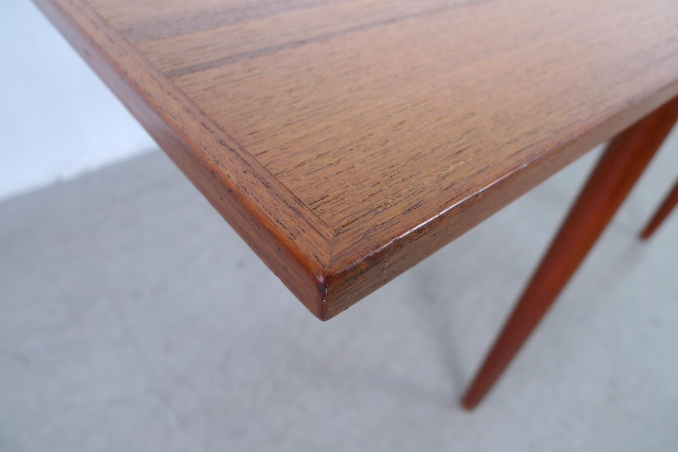 Extendable Square Teak Dining Table, Denmark, 1960s For Sale 5