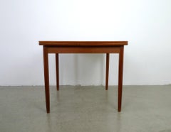 Extendable Square Teak Dining Table, Denmark, 1960s