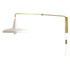 Extendable Stilnovo wall lamp midcentury brass