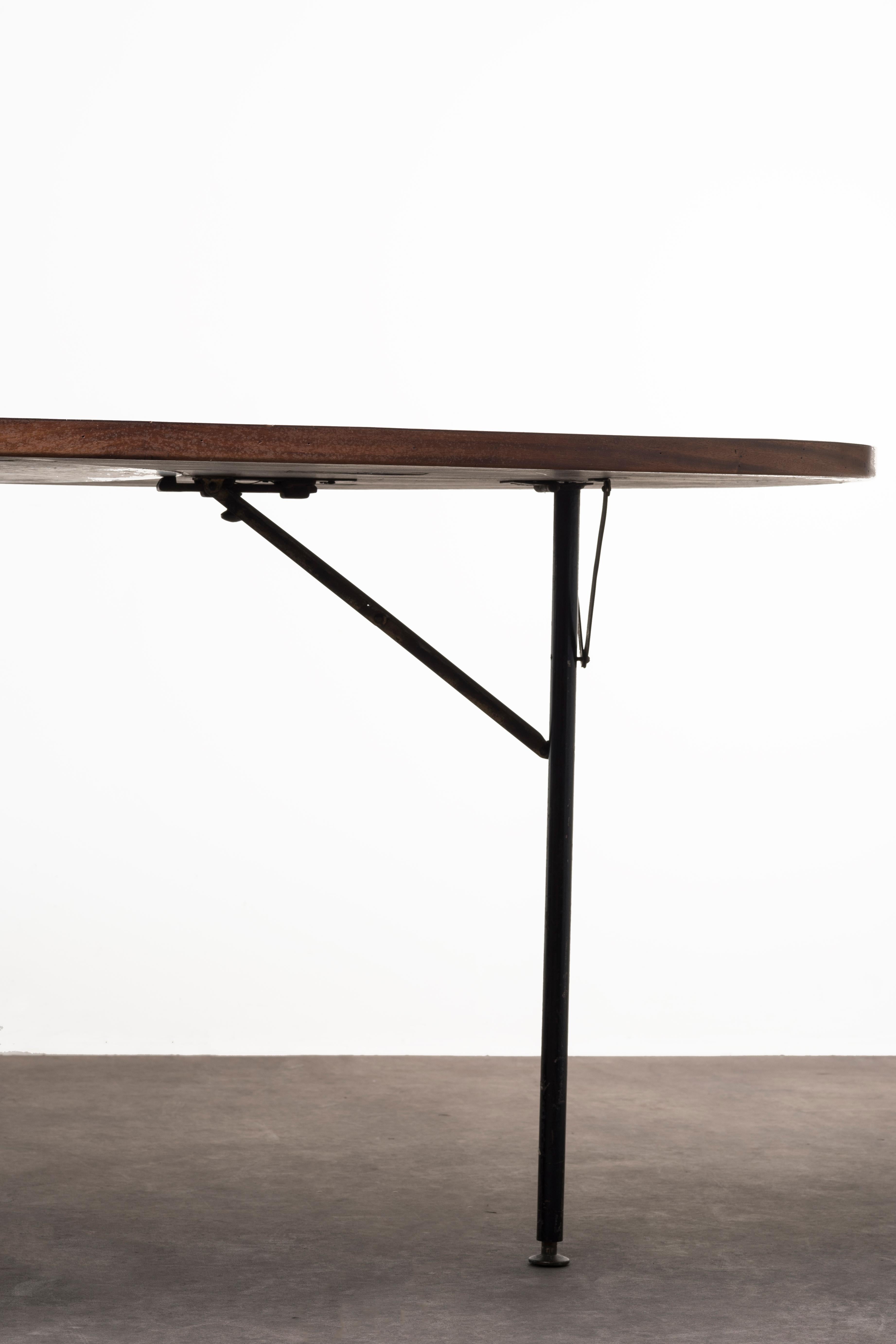 Metal Extendable Table by Gastone Rinaldi, Italy, 1956
