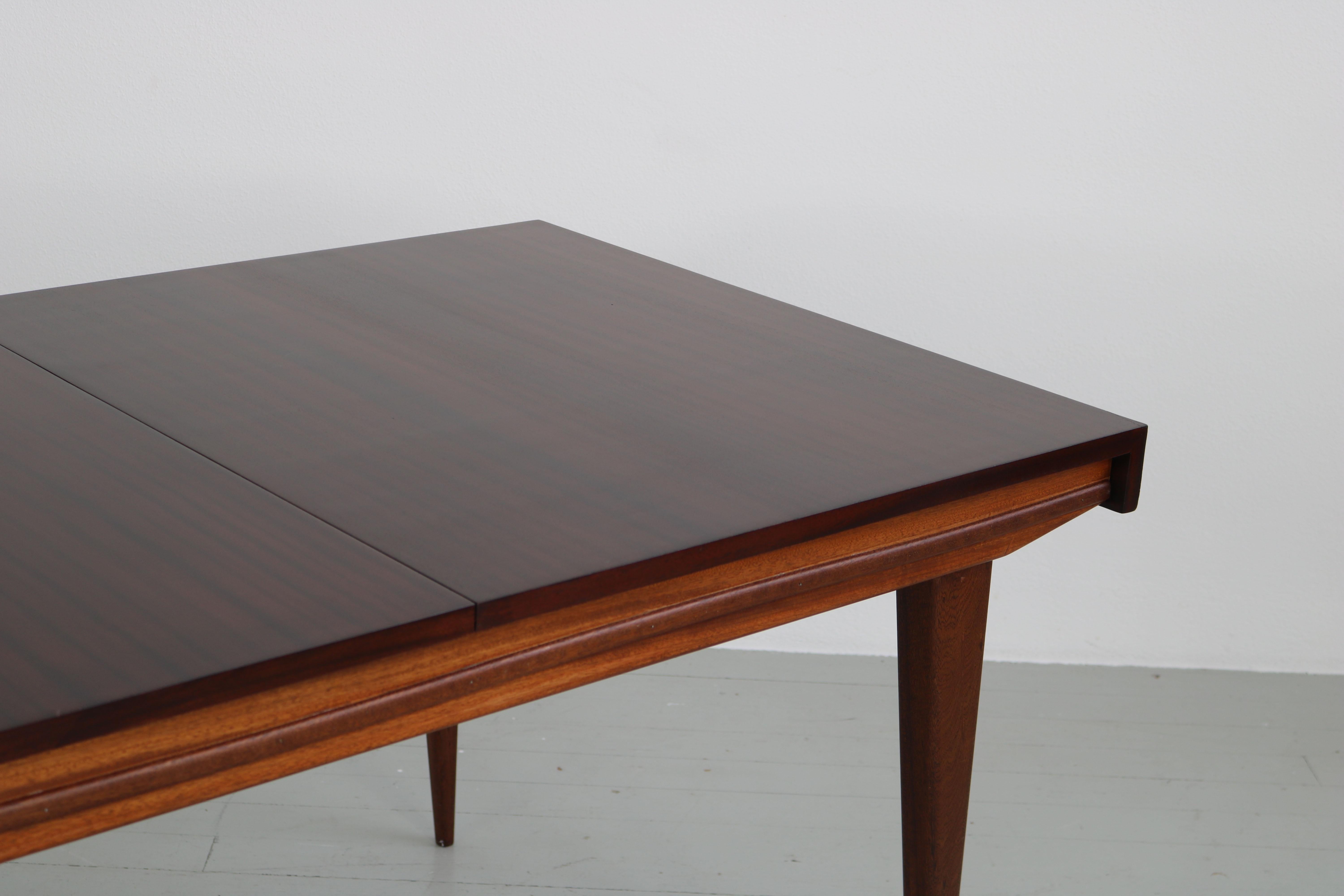 Table à rallonge extensible de Maurice Pr, conçue en France dans les années 1950 en vente 12
