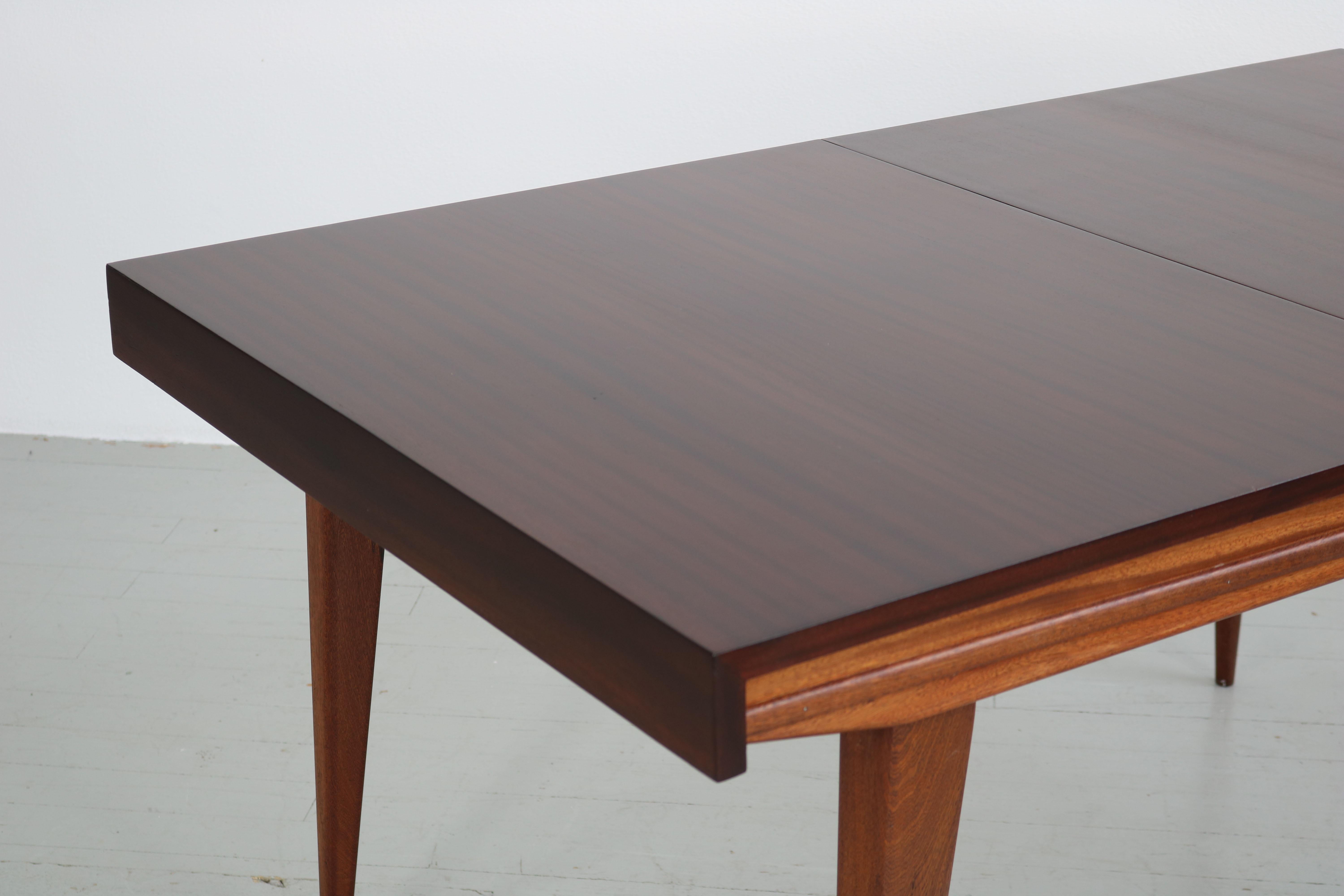 Extendable Table by Maurice Pré, Designed in France in the 1950s For Sale 13