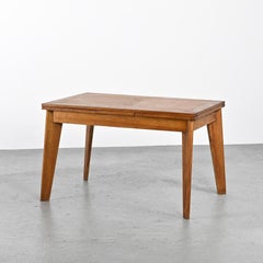 Extendable Table in Solid Pine, French Reconstruction ca. 1945
