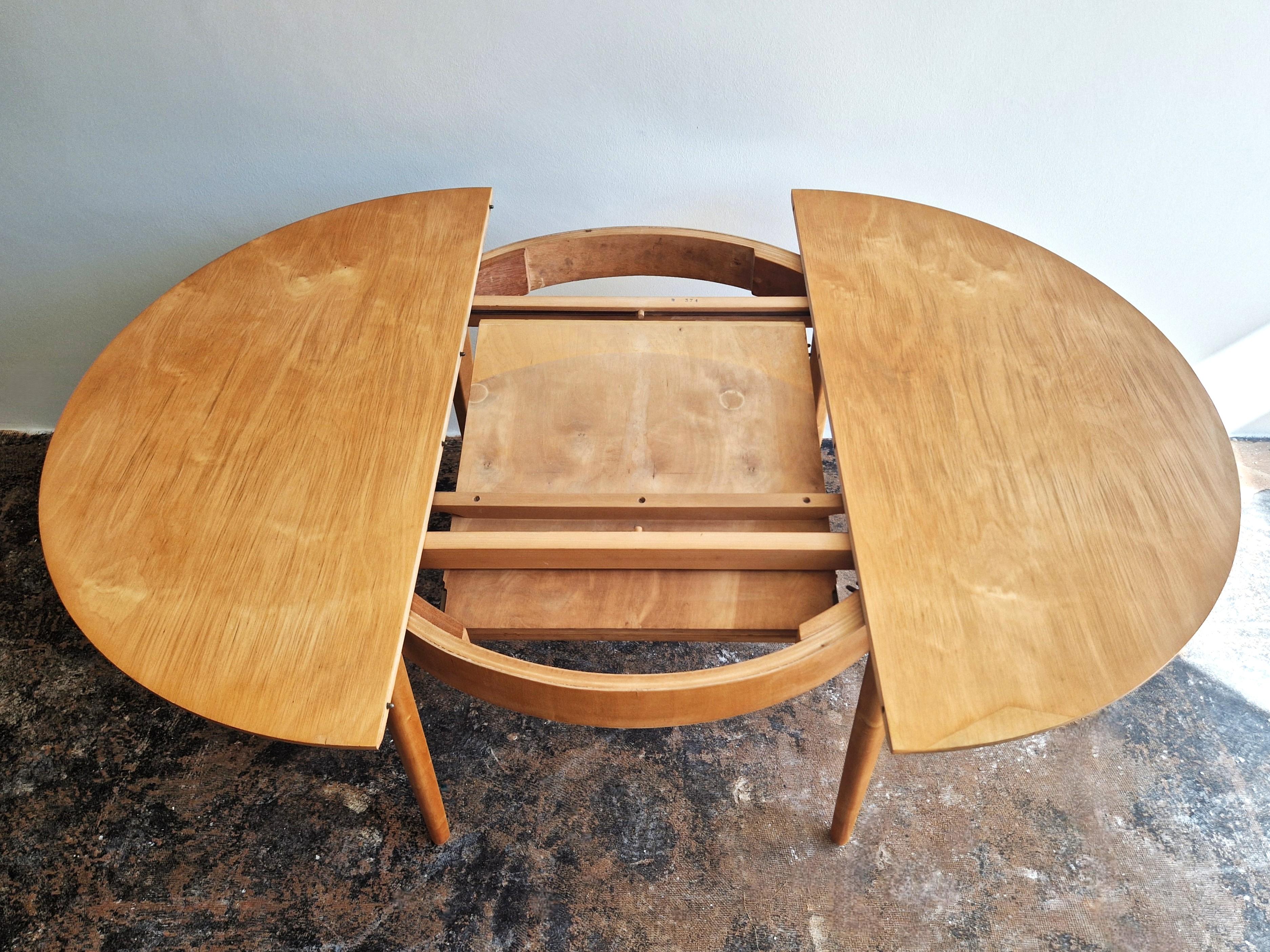 Table à manger extensible TB05 de Cees Braakman pour Pastoe, Pays-Bas, années 1950 Bon état - En vente à Steenwijk, NL