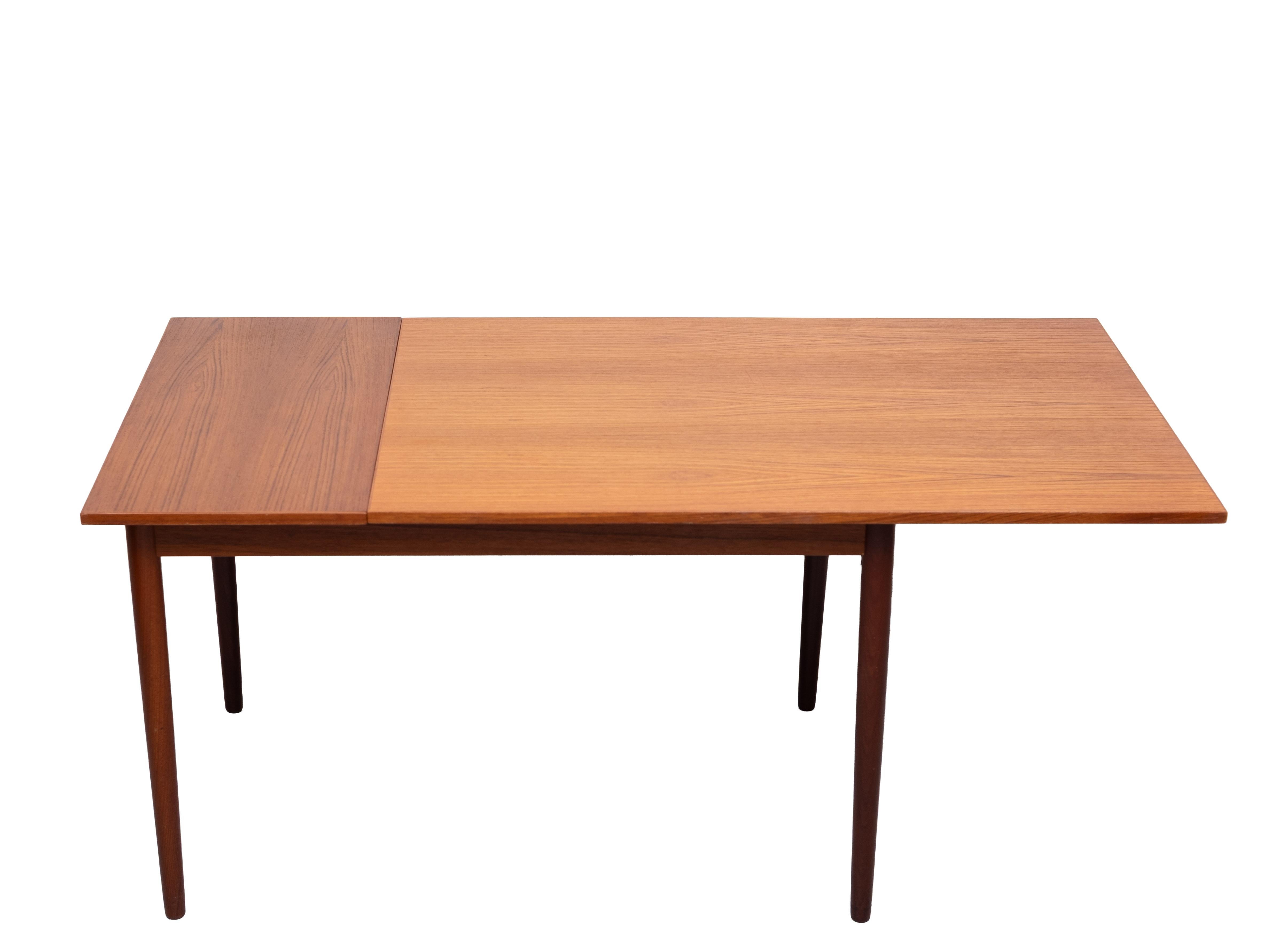 extendable Teak dining table 1960s Holland For Sale 2