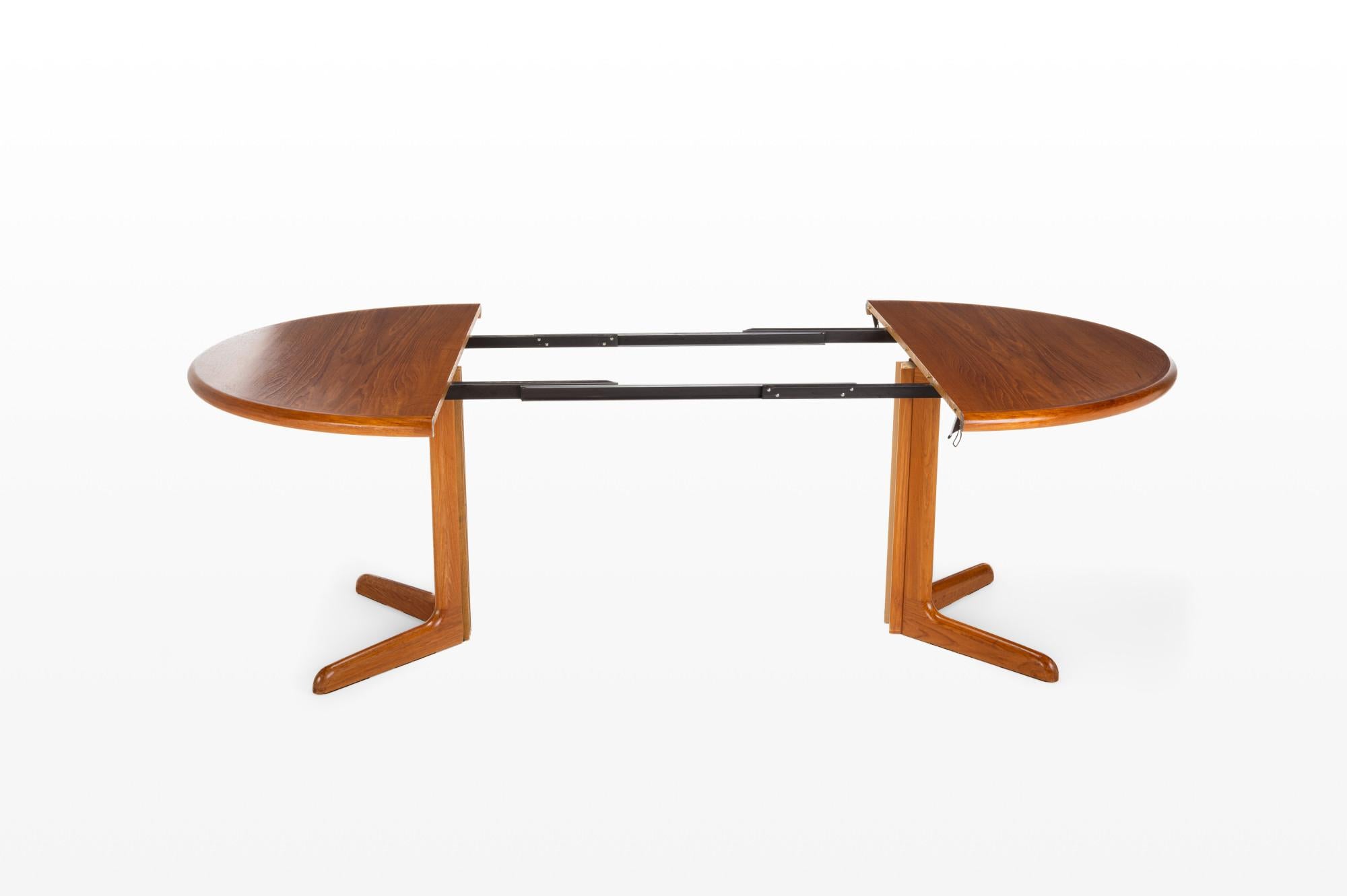 Table de salle à manger extensible en teck par Gudme Møbelfabrik, Danemark années 1960 3