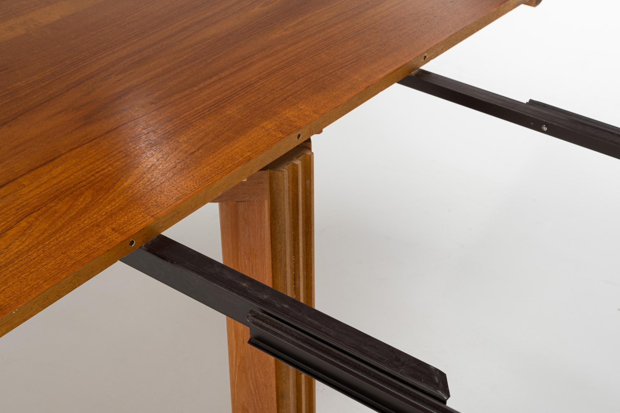 Table de salle à manger extensible en teck par Gudme Møbelfabrik, Danemark années 1960 4