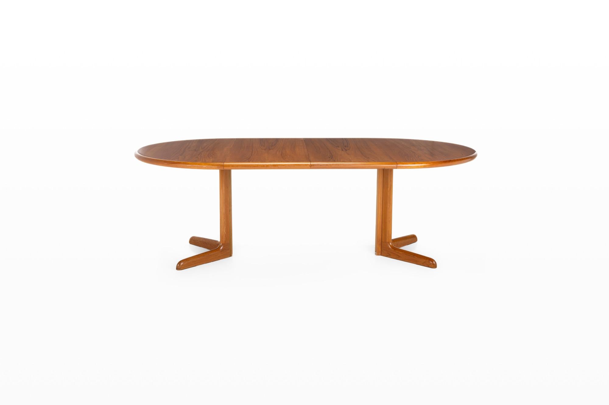 Danois Table de salle à manger extensible en teck par Gudme Møbelfabrik, Danemark années 1960