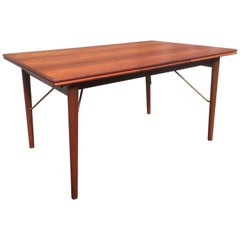 Table à manger extensible en teck de Peter Hvidt pour Soborg Mobler