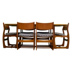 Table et chaises de salle à manger à rallonge en teck de Portwood, années 1960, lot de 7
