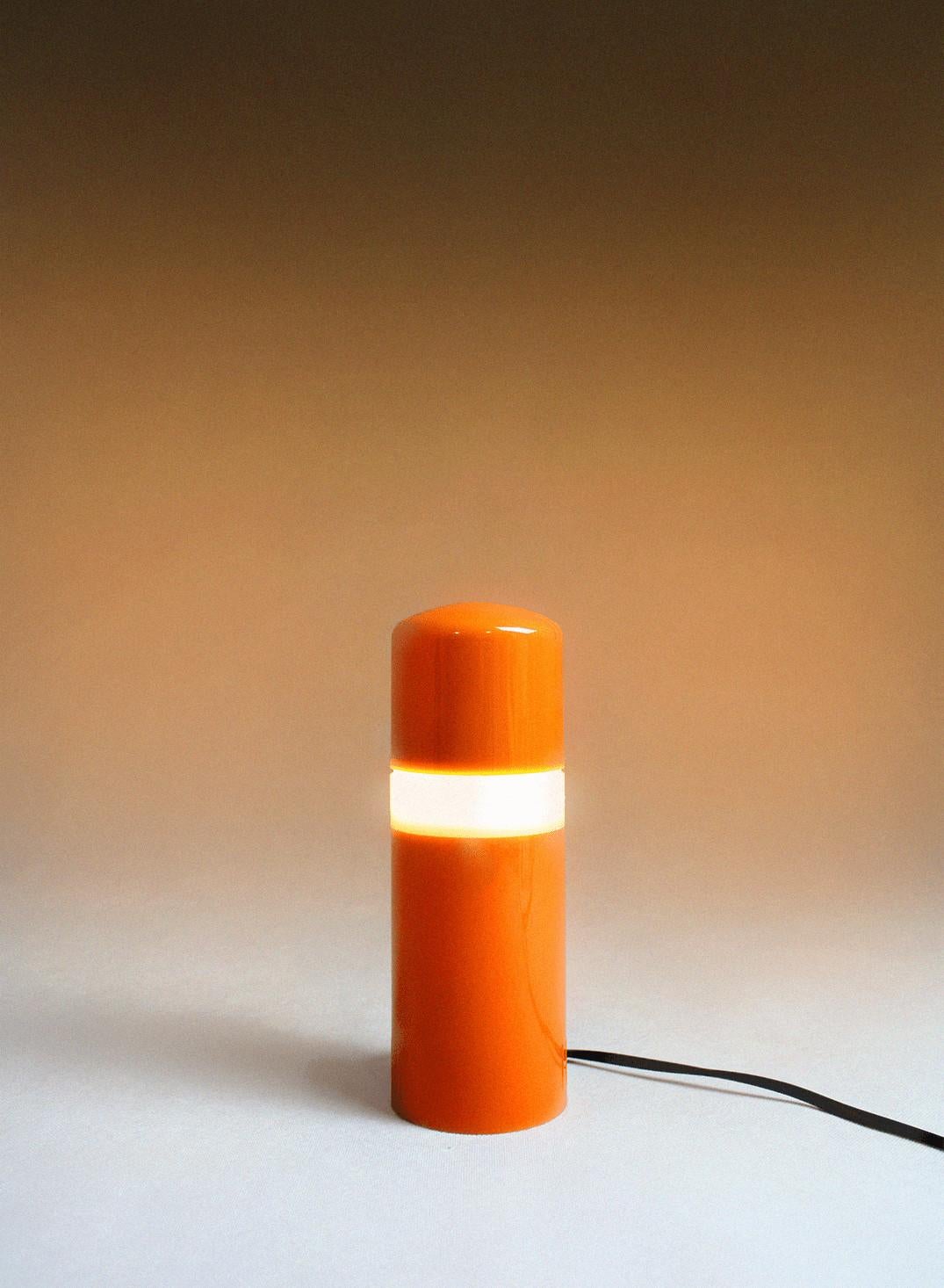Ère spatiale Lampe de bureau extensible orange mandarine Space Age UK 1970 en vente