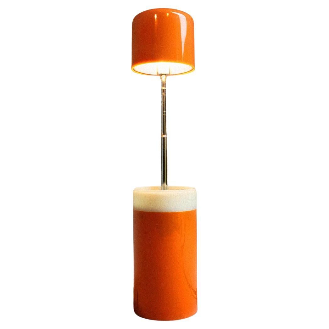 Extendable Vintage Desk Lamp Mandarine Orange Space Age UK 1970s For Sale