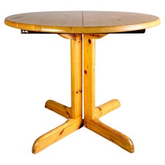 Table de salle à manger extensible en pin vintage dans le style de Rainer Daumiller
