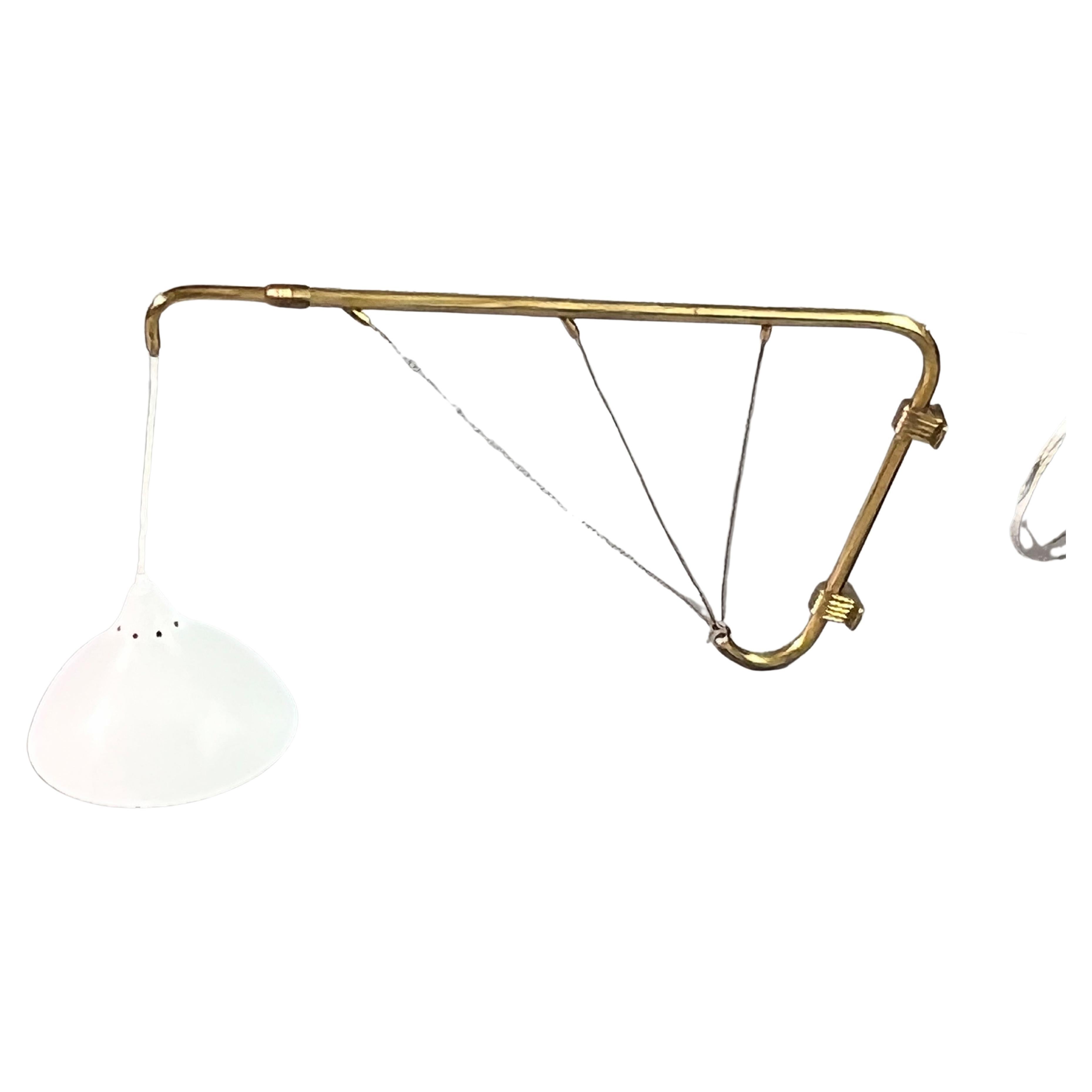 Brass Extendable Wall Lamp, Attributed Arredoluce, Italy, 1950