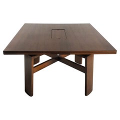 Mesa de comedor extensible de nogal 612 mod. de Silvio Coppola para Bernini años 60, 70