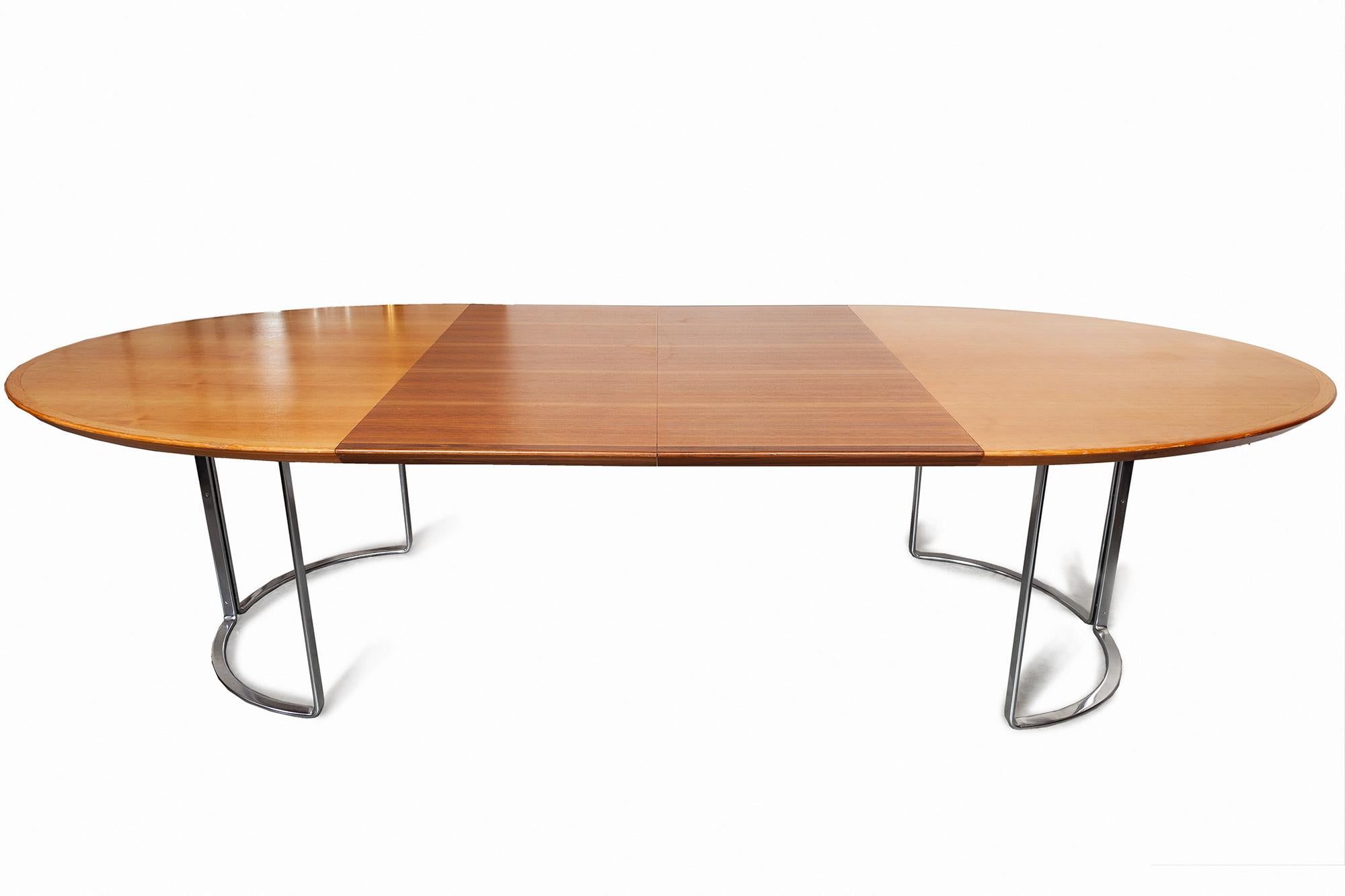 Hand-Crafted Extendable Walnut Table by Horst Bruning for Kill International, 1970s