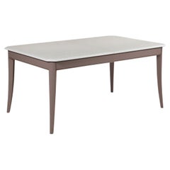 Extendable oak grey lacquered table, TRADITION French countryside style