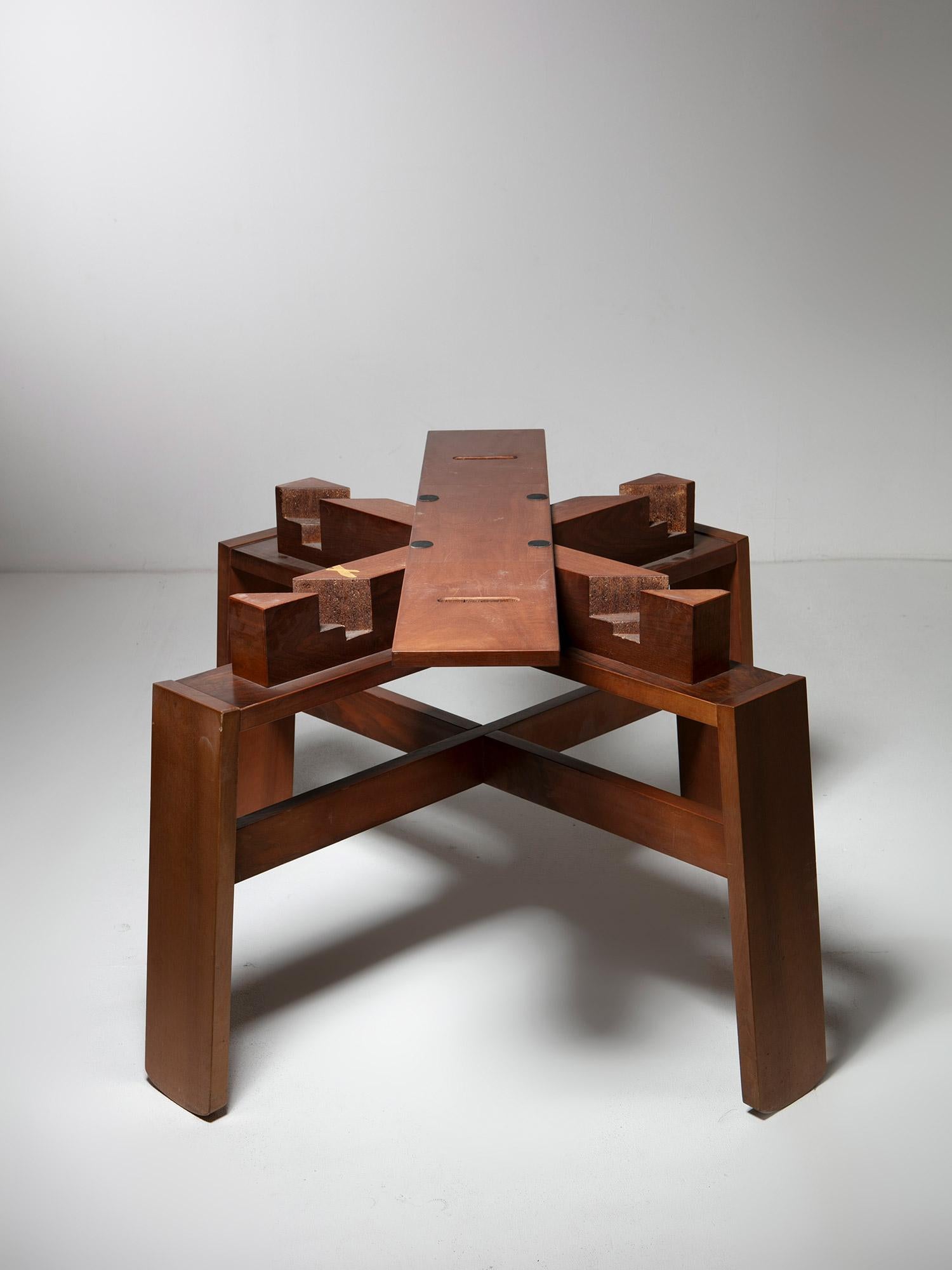 Ausziehbarer quadratischer Esstisch von Silvio Coppola für Bernini, Italien, 1960er Jahre im Angebot 5