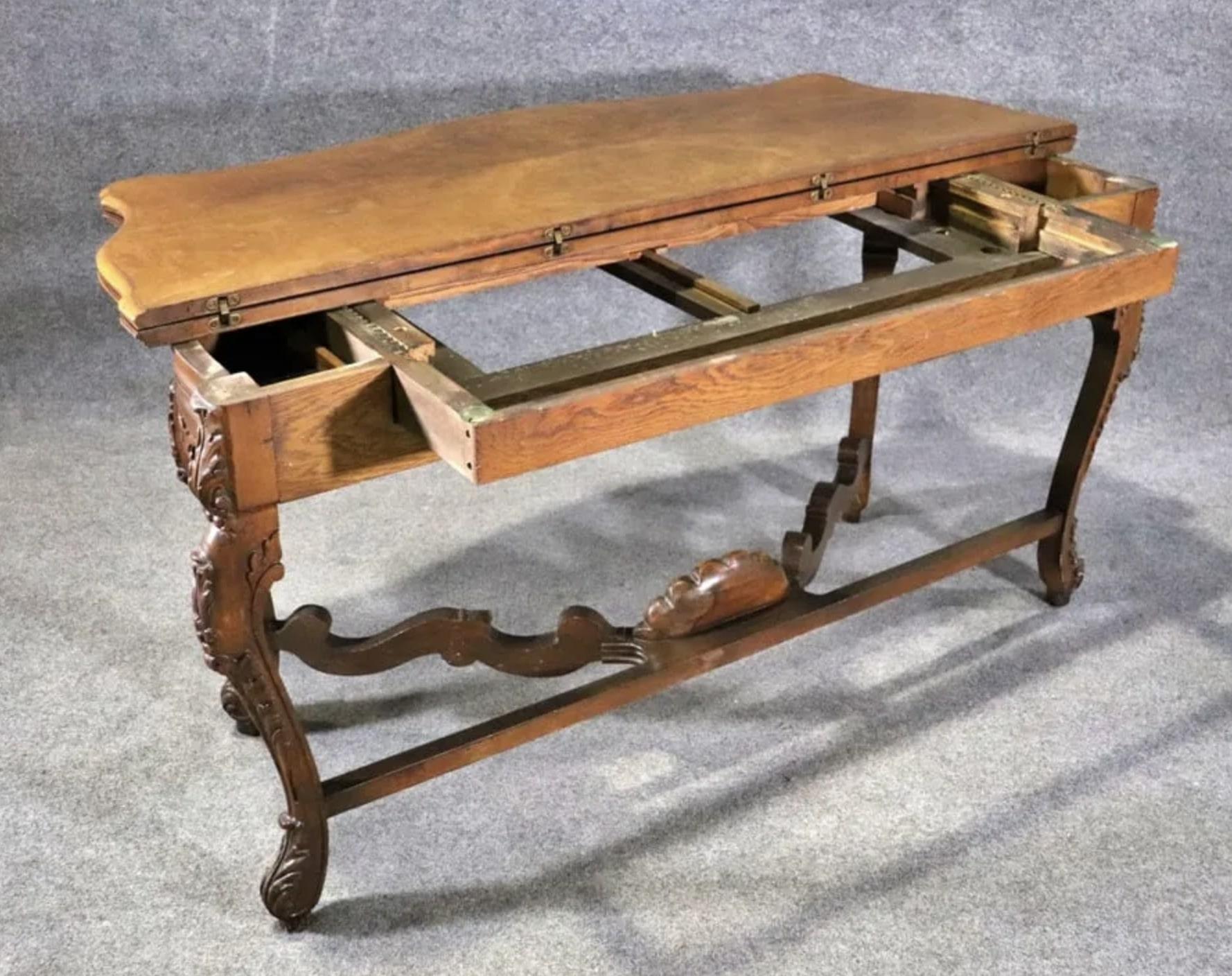 Extending Antique Console Table For Sale 7