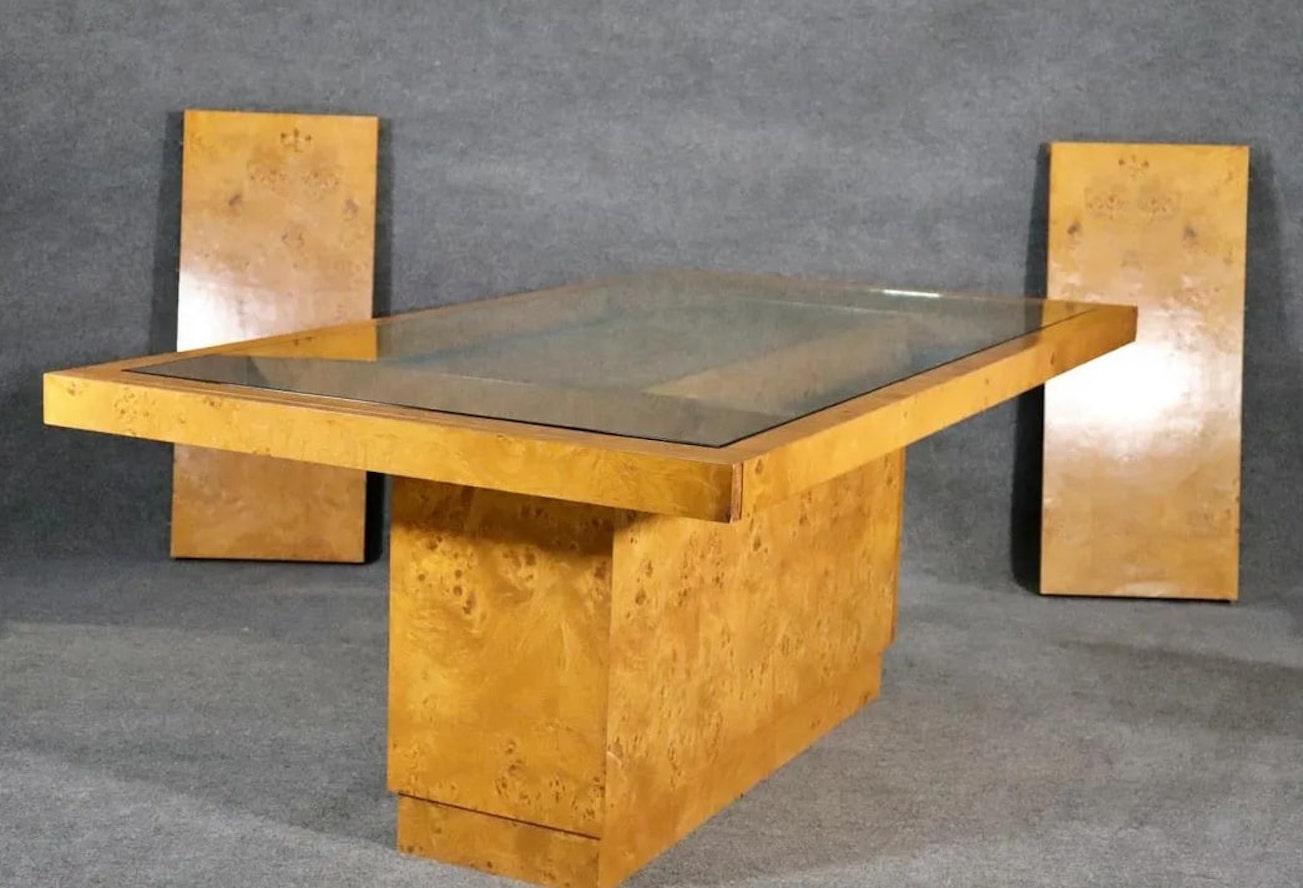 Extending Burl Dining Table For Sale 1