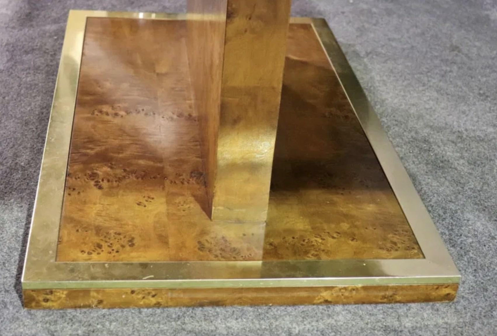 Extending Burl Table by Founders In Good Condition For Sale In Brooklyn, NY