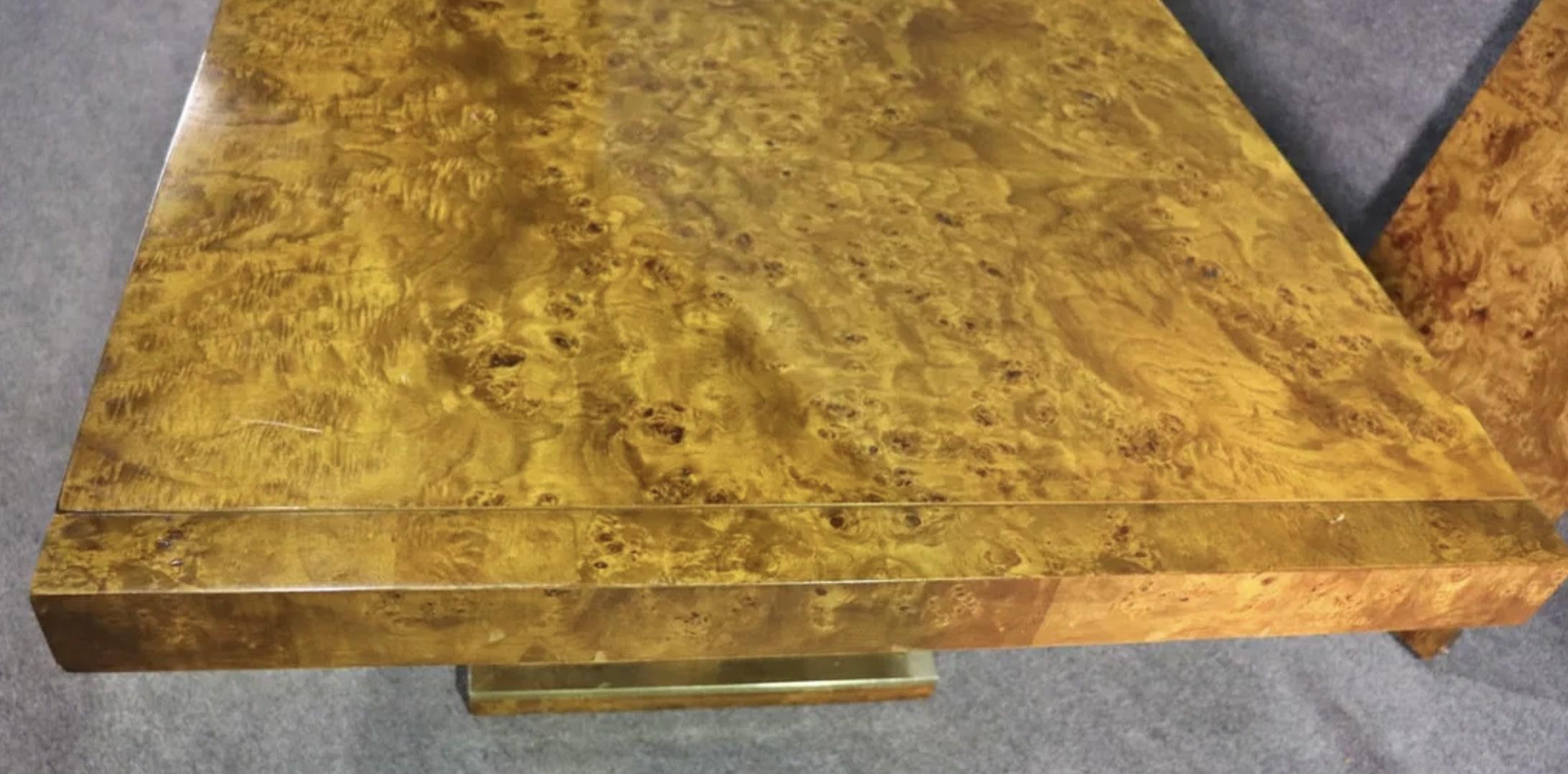 20th Century Extending Burl Table by Founders For Sale